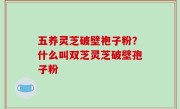 五养灵芝破壁袍子粉？什么叫双芝灵芝破壁孢子粉