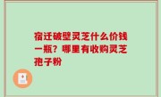 宿迁破壁灵芝什么价钱一瓶？哪里有收购灵芝孢子粉