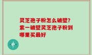 灵芝孢子粉怎么破壁？紫一破壁灵芝孢子粉到哪里买最好