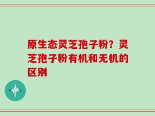 原生态灵芝孢子粉？灵芝孢子粉有机和无机的区别