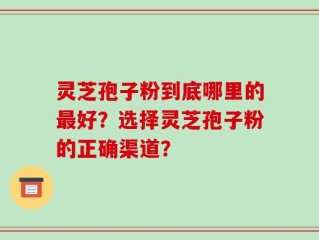 灵芝孢子粉到底哪里的最好？选择灵芝孢子粉的正确渠道？