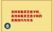 怎样采集灵芝孢子粉_高效采集灵芝孢子粉的实用技巧与方法