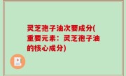 灵芝孢子油次要成分(重要元素：灵芝孢子油的核心成分)
