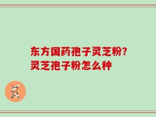 东方国药孢子灵芝粉？灵芝孢子粉怎么种
