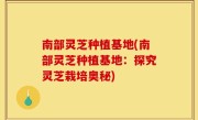 南部灵芝种植基地(南部灵芝种植基地：探究灵芝栽培奥秘)
