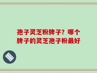 孢子灵芝粉牌子？哪个牌子的灵芝孢子粉最好