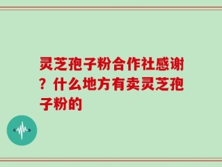 灵芝孢子粉合作社感谢？什么地方有卖灵芝孢子粉的