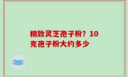 精致灵芝孢子粉？10克孢子粉大约多少
