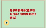 孢子粉和丹参(孢子粉与丹参：植物界的双子巨头)