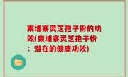 柬埔寨灵芝孢子粉的功效(柬埔寨灵芝孢子粉：潜在的健康功效)