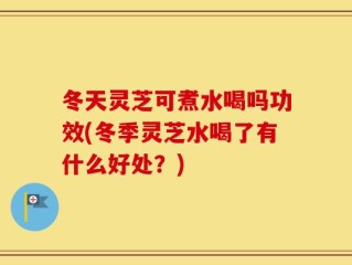 冬天灵芝可煮水喝吗功效(冬季灵芝水喝了有什么好处？)