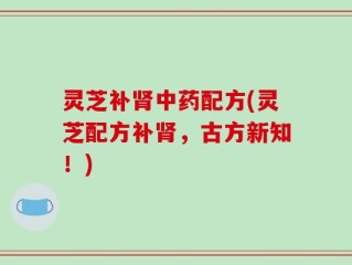 灵芝补肾中药配方(灵芝配方补肾，古方新知！)