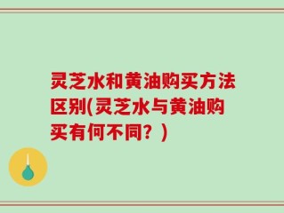 灵芝水和黄油购买方法区别(灵芝水与黄油购买有何不同？)