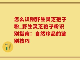 怎么识别野生灵芝孢子粉_野生灵芝孢子粉识别指南：自然珍品的鉴别技巧