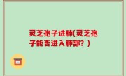 灵芝孢子进肺(灵芝孢子能否进入肺部？)