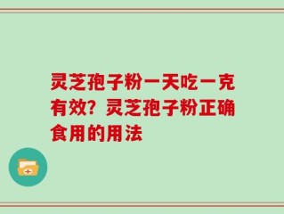 灵芝孢子粉一天吃一克有效？灵芝孢子粉正确食用的用法