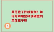 灵芝孢子性状鉴别？如何分辨破壁和没破壁的灵芝孢子粉
