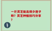 一斤灵芝能出得少孢子粉？灵芝种植技巧分享？