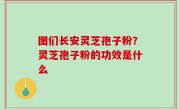 图们长安灵芝孢子粉？灵芝孢子粉的功效是什么