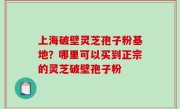 上海破壁灵芝孢子粉基地？哪里可以买到正宗的灵芝破壁孢子粉