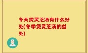 冬天煲灵芝汤有什么好处(冬季煲灵芝汤的益处)