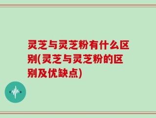 灵芝与灵芝粉有什么区别(灵芝与灵芝粉的区别及优缺点)