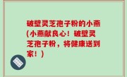 破壁灵芝孢子粉的小燕(小燕献良心！破壁灵芝孢子粉，将健康送到家！)