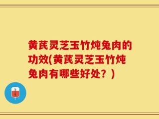 黄芪灵芝玉竹炖兔肉的功效(黄芪灵芝玉竹炖兔肉有哪些好处？)