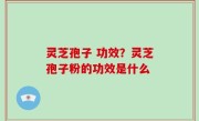 灵芝孢子 功效？灵芝孢子粉的功效是什么