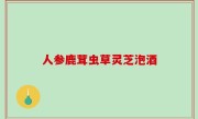 人参鹿茸虫草灵芝泡酒