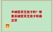 中破壁灵芝孢子粉？哪里买破壁灵芝孢子粉最正宗