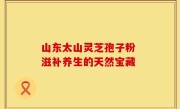 山东太山灵芝孢子粉 滋补养生的天然宝藏