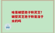 啥是破壁孢子粉灵芝？破壁灵芝孢子粉是溶于水的吗