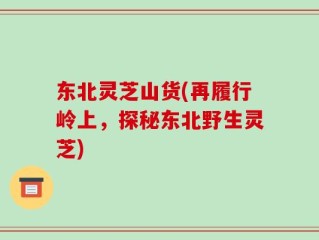 东北灵芝山货(再履行岭上，探秘东北野生灵芝)