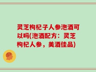 灵芝枸杞子人参泡酒可以吗(泡酒配方：灵芝枸杞人参，美酒佳品)