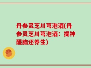 丹参灵芝川芎泡酒(丹参灵芝川芎泡酒：提神醒脑还养生)