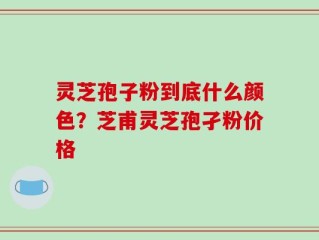 灵芝孢子粉到底什么颜色？芝甫灵芝孢孑粉价格