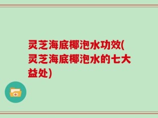 灵芝海底椰泡水功效(灵芝海底椰泡水的七大益处)