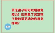 灵芝孢子粉可以增强免疫力？已采集了灵芝孢子粉的灵芝功效作用怎样呢？