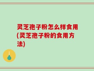 灵芝孢子粉怎么样食用(灵芝孢子粉的食用方法)