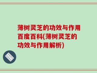 薄树灵芝的功效与作用百度百科(薄树灵芝的功效与作用解析)