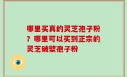哪里买真的灵芝孢子粉？哪里可以买到正宗的灵芝破壁孢子粉