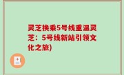 灵芝换乘5号线重温灵芝：5号线新站引领文化之旅)