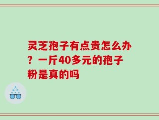 灵芝孢子有点贵怎么办？一斤40多元的孢子粉是真的吗
