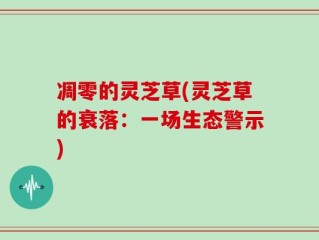 凋零的灵芝草(灵芝草的衰落：一场生态警示)