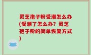 灵芝孢子粉受潮怎么办(受潮了怎么办？灵芝孢子粉的简单恢复方式)