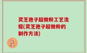 灵芝孢子超微粉工艺流程(灵芝孢子超微粉的制作方法)