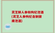 灵芝鲜人参和枸杞泡酒(灵芝人参枸杞自制健康泡酒)