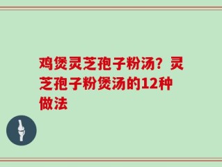 鸡煲灵芝孢子粉汤？灵芝孢子粉煲汤的12种做法