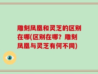 雕刻凤凰和灵芝的区别在哪(区别在哪？雕刻凤凰与灵芝有何不同)